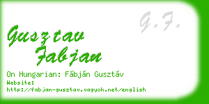 gusztav fabjan business card
